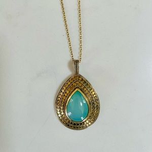 Anna Beck gold necklace with stone pendant